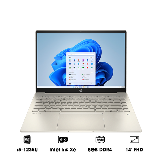 Laptop HP Pavilion 14-dv2033TU 6K769PA (Core i5-1235U | 8GB | 512GB | Intel® Iris® Xᵉ | 14 inch FHD | Windows 11 Home | Warm Gold)